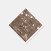 Rustieke Cowboy Cowgirl Laarzen String Lights Wedd Servet (Hoek)