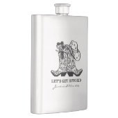 Rustieke Cowboy Groomsman Gift Bachelor Party Flacon (Rechts)