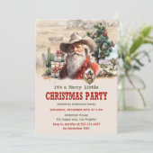 Rustieke Cowboy Kerstfeest Kaart (Staand voorkant)