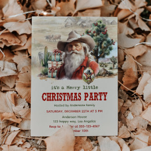 Rustieke Cowboy Kerstfeest Kaart