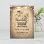 Rustieke Cowboy laarzen en String Lights Herfst br Kaart (Staand voorkant)