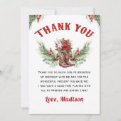 Rustieke Cowboy Laarzen Kerstkaart Bedankkaart (Voorkant)