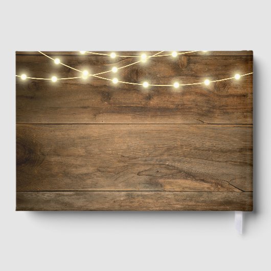 Rustieke Cowboy Laarzen Zonnebloem Westerne bruilo Gastenboek (Achterkant)