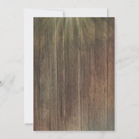 Rustieke cowboy laarzen zonnebloem wijn vat bruilo kaart (Achterkant)