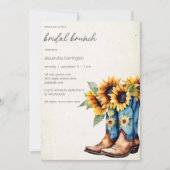 Rustieke Cowboy Laarzen & Zonnebloemen Kaart (Voorkant)