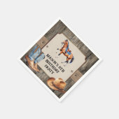 Rustieke Cowboy Paardrijden Verjaardagsfeest Servet (Hoek)