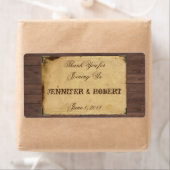 Rustieke Cowboy Petten Bruiloft Water Flessenlabel Etiket (Insitu)