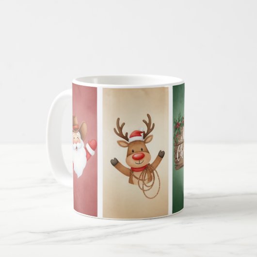 Rustieke Cowboy, Rendier en Paard Mok (Voorkant links)