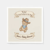 Rustieke Cowboy Waterverf Boy Baby shower servette Servet (Voorkant)