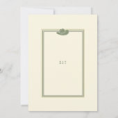 Rustieke  Cowboy Wedding Botanische Salie Groen Kaart (Achterkant)