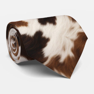 Rustieke Cowboy Western Country Beige Brown Koeien Stropdas