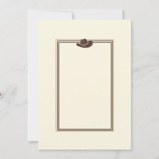 Rustieke  Cowboy Western Lijst 70ste Verjaardag Kaart (Achterkant)