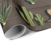 Rustieke cowboy Western Rodeo houten verjaardagsfe Cadeaupapier (Rol Hoek)