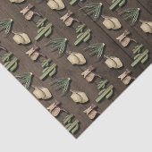 Rustieke cowboy Western Rodeo houten verjaardagsfe Tissuepapier (Detail)