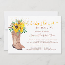 Rustieke cowboylaarzen waterverf baby shower per p kaart