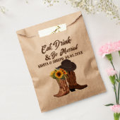 Rustieke cowboylaarzen Zonnebloem Westerne bruilof Bedankzakje (Gezegeld)