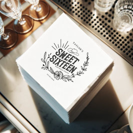 Rustieke Cowgirl Bloemen Sweet Sixteen Verjaardags Servet