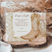 Rustieke Cowgirl Boots Flora Diapper Raffle Informatiekaartje