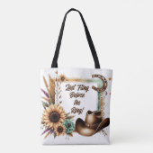 Rustieke Cowgirl bruid Laatste Fling Voor Ring Tote Bag (Achterkant)