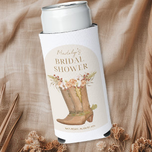 Rustieke Cowgirl Laars Bruiloft Feest Favor Slank Seltzer Blikjeskoeler