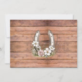 Rustieke Cowgirl Laarzen en Rozen vrijgezellenfees Kaart (Achterkant)