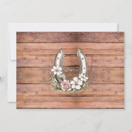 Rustieke Cowgirl Laarzen en Rozen vrijgezellenfees Kaart (Achterkant)