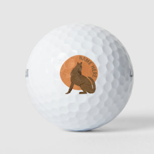 Rustieke Coyote Southwest gepersonaliseerde gift Golfballen