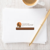 Rustieke Coyote Zuidwesten Faux Leather Medium Etiket (Insitu)