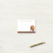 Rustieke Coyote Zuidwesten Leder gepersonaliseerd Post-it® Notes (Op bureau)