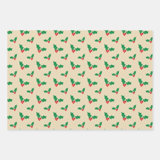 Rustieke Craft Paper Rendier, Ornamenten en Holly (Voorkant 2)