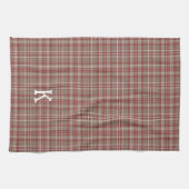 Rustieke Cranberry, donkerbruine en witte geruite Theedoek (Horizontaal)