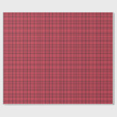 Rustieke Cranberry Red en Maroon Plaid Cadeaupapier (Vlak)