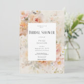 rustieke crème bloemig Lijst Vrijgezellenfeest Kaart (Staand voorkant)