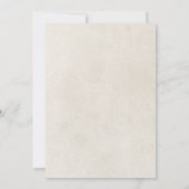 rustieke crème bloemig Lijst Vrijgezellenfeest Kaart (Achterkant)