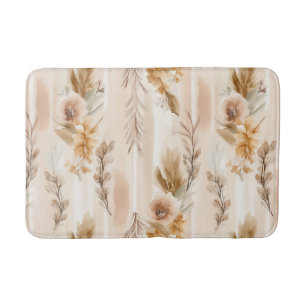 Rustieke Crème Boho Bloem Badmat