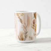 Rustieke Crème Boho Bloem Koffiemok (Voorkant rechts)