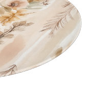 Rustieke Crème Boho Bloem Snijplank (Hoek)