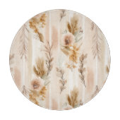 Rustieke Crème Boho Bloem Snijplank (Voorkant)
