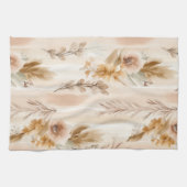 Rustieke Crème Boho Bloem Theedoek (Horizontaal)