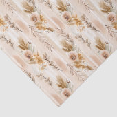 Rustieke Crème Boho Bloemige Verjaardag Tissuepapier (Detail)
