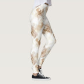 Rustieke Crème Bruine Strepen Leggings (Rechts)