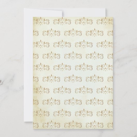  rustieke crème goud islamitische moslim bruiloft kaart (Achterkant)