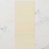 Rustieke Crème Gouden Bloemrijke Bruiloft Menu (Achterkant)