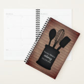Rustieke Crock Wood Cateraar Restaurant Business Planner (Display)