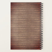 Rustieke Crock Wood Cateraar Restaurant Business Planner (Achterkant)