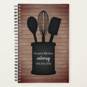 Rustieke Crock Wood Cateraar Restaurant Business Planner (Voorkant)