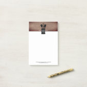 Rustieke Crock Wood Catering Restaurant Eten Post-it® Notes (Op bureau)