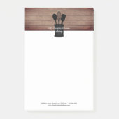 Rustieke Crock Wood Catering Restaurant Eten Post-it® Notes (Voorkant)