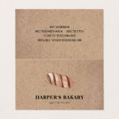 Rustieke Croissant Logo Tent Bakkerij Visitekaartje (Buitenkant ongevouwen)