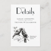 Rustieke Crow Lovers Informatiekaartje (Voorkant)